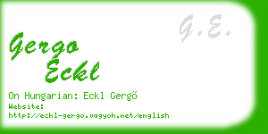 gergo eckl business card